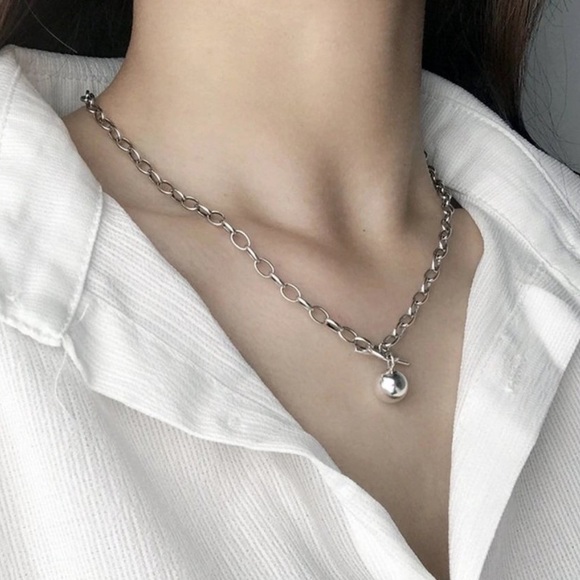 NEW TOGGLE 925 STERLING SILVER LINK NECKLACE - Picture 3 of 6